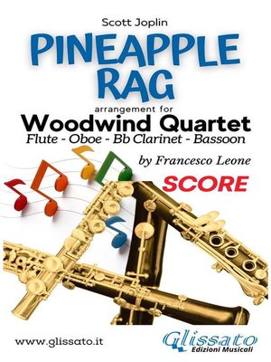 cover image of Pineapple Rag--Woodwind Quartet (score)